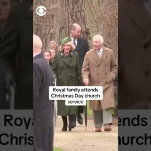 Royal family attends Christmas Day church service #shorts