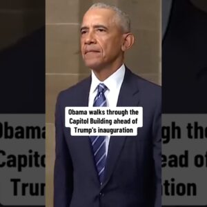 Obama walks through Capitol Building ahead of Trump's inauguration #shorts