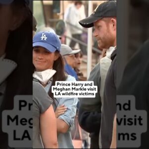 Prince Harry and Meghan Markle visit L.A. wildfire evacuees #shorts