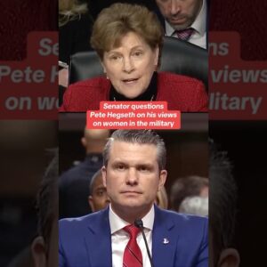 Senator questions Pete Hegseth on his views about women in the military #shorts