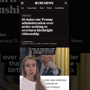 States sue Trump over birthright citizenship executive order #shorts