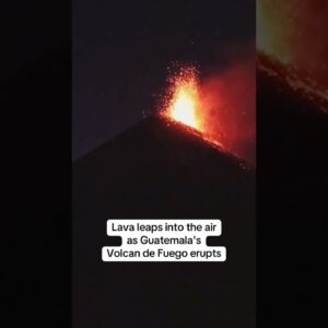 Guatemala's Volcan de Fuego erupts #shorts
