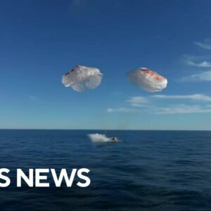 NASA astronauts return to Earth, splashing down off Florida coast