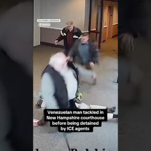 Venezuelan man tackled in New Hampshire courthouse, knocking over bystander #shorts