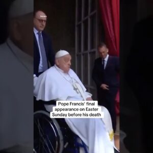 Pope Francis' final appearance on Easter Sunday before his death #shorts