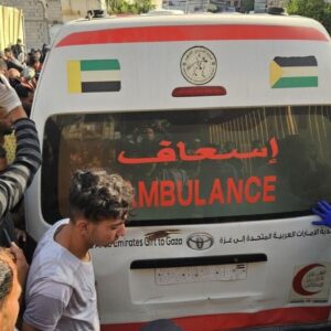 Dozens killed near Gaza food distribution site, health ministry says