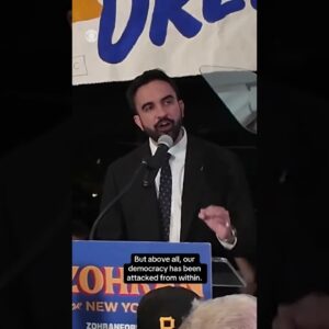Zohran Mamdani slams Trump and billionaires in NYC victory speech #shorts