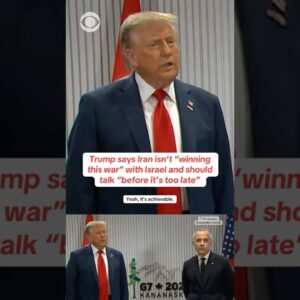 Trump says Iran isn't "winning this war" with Israel and should talk "before it's too late" #shorts