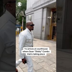 Kanye West arrives at courthouse where Sean "Diddy" Combs trial is taking place #shorts