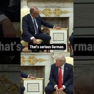German chancellor presents president with copy of Trump’s grandfather’s birth certificate #shorts