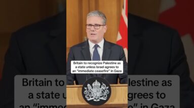 Britain to recognize Palestinian statehood if Israel doesn't agree to Gaza ceasefire #shorts