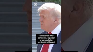 Trump asked if he's considering a pardon or commutation for Ghislaine Maxwell #shorts