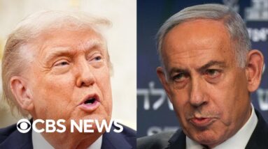 Trump says he's working with Netanyahu on Gaza before departing Scotland