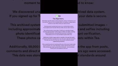 What to know about Tea dating app data breach #shorts