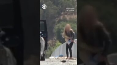 California woman arrested after leading police on a 100 mph chase with 2-year-old on lap #shorts