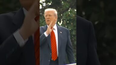 Trump tells reporters he is "taking a little walk" on White House roof #shorts