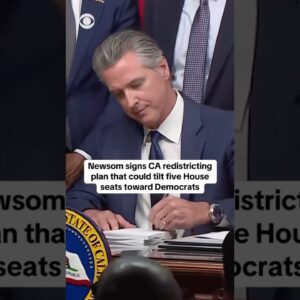 California Gov. Gavin Newsom signs counter to Trump-backed redistricting effort #shorts