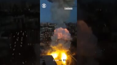 Massive Russian drone, missile strike hits Ukraine’s capital city #shorts