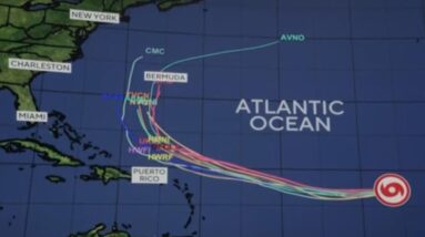 Possible tracks for Tropical Storm Erin