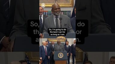 Giants legend Lawrence Taylor joins President Trump as children’s fitness council reinstated #shorts