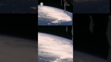 International Space Station footage shows what Hurricane Erin looks like from space #shorts
