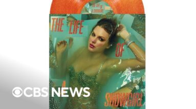 Taylor Swift reveals new album cover, appears on Travis Kelce's "New Heights" podcast