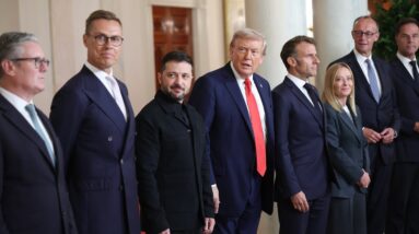 Trump meets with Zelenskyy, European leaders for Ukraine talks | full video