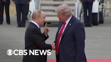 Watch: Trump greets Putin in Alaska