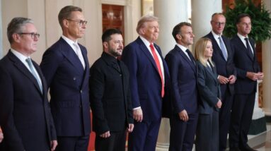 Watch: Trump meets with European leaders over Russia's war in Ukraine