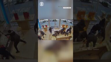 About 25 armed robbers storm a jewelry store in San Ramon, California #shorts