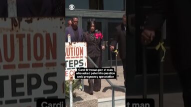 Cardi B throws pen at man who asked paternity question amid pregnancy speculation #shorts