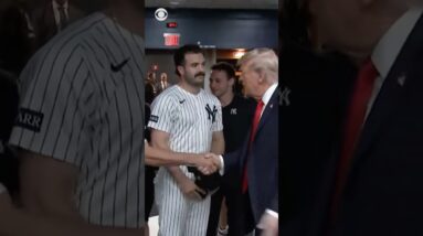 Trump meets with New York Yankees players before game against Tigers #shorts