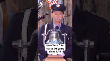 9/11 moment of silence held in New York City #shorts