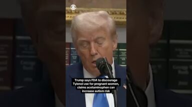 Trump says FDA to discourage Tylenol use in pregnancy, claims it can increase autism risk #shorts
