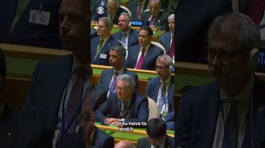 Trump rails against “open borders” while addressing world leaders at U.N. #shorts