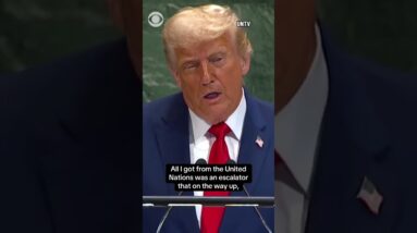 Malfunctioning elevator and teleprompter draw Trump’s frustration #shorts