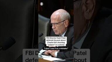FBI Director Kash Patel defends his post about Charlie Kirk shooting "subject" in custody #shorts