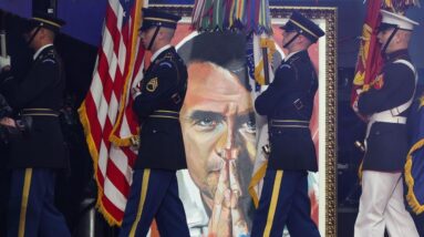 Watch: Steve Amerson sings the national anthem at Charlie Kirk memorial service