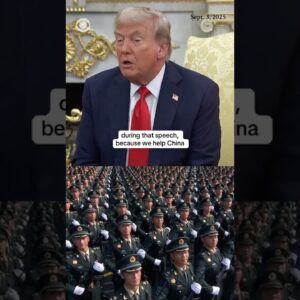 Trump says he watched China’s military parade, calling the display "beautiful" #shorts