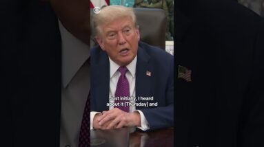 Trump encourages vaccines when asked about Florida’s plan to roll them back for school kids #shorts