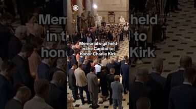 Memorial vigil held in the Capitol to honor Charlie Kirk #shorts