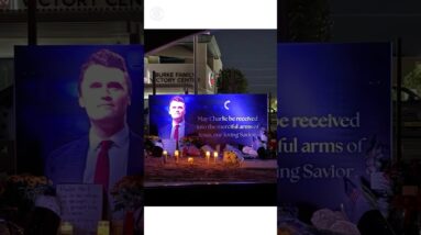 Memorial for Charlie Kirk grows outside of Turning Point USA headquarters #shorts