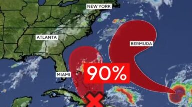 Hurricane Humberto strengthens in the Atlantic as another system develops