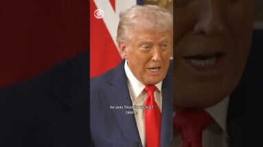 Trump speaks about Jimmy Kimmel after ABC pre-empted his show indefinitely #shorts