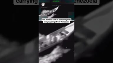 U.S. military strikes boat allegedly carrying drugs from Venezuela #shorts