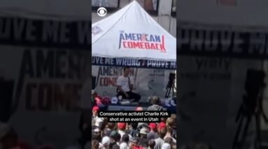 Conservative political activist Charlie Kirk shot and killed at Utah Valley University event #shorts