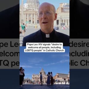 Pope Leo signals "desire to welcome all people, including LGBTQ people" in Catholic Church #shorts