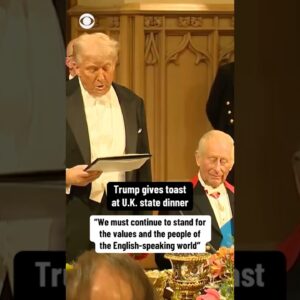 Trump gives toast at U.K. state dinner #shorts