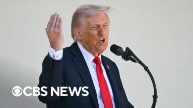 Trump speaks while hosting Senate Republicans for lunch on Day 21 of government shutdown