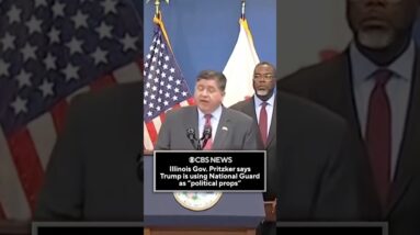 Illinois Gov. Pritzker says Trump is using National Guard as "political props" #shorts